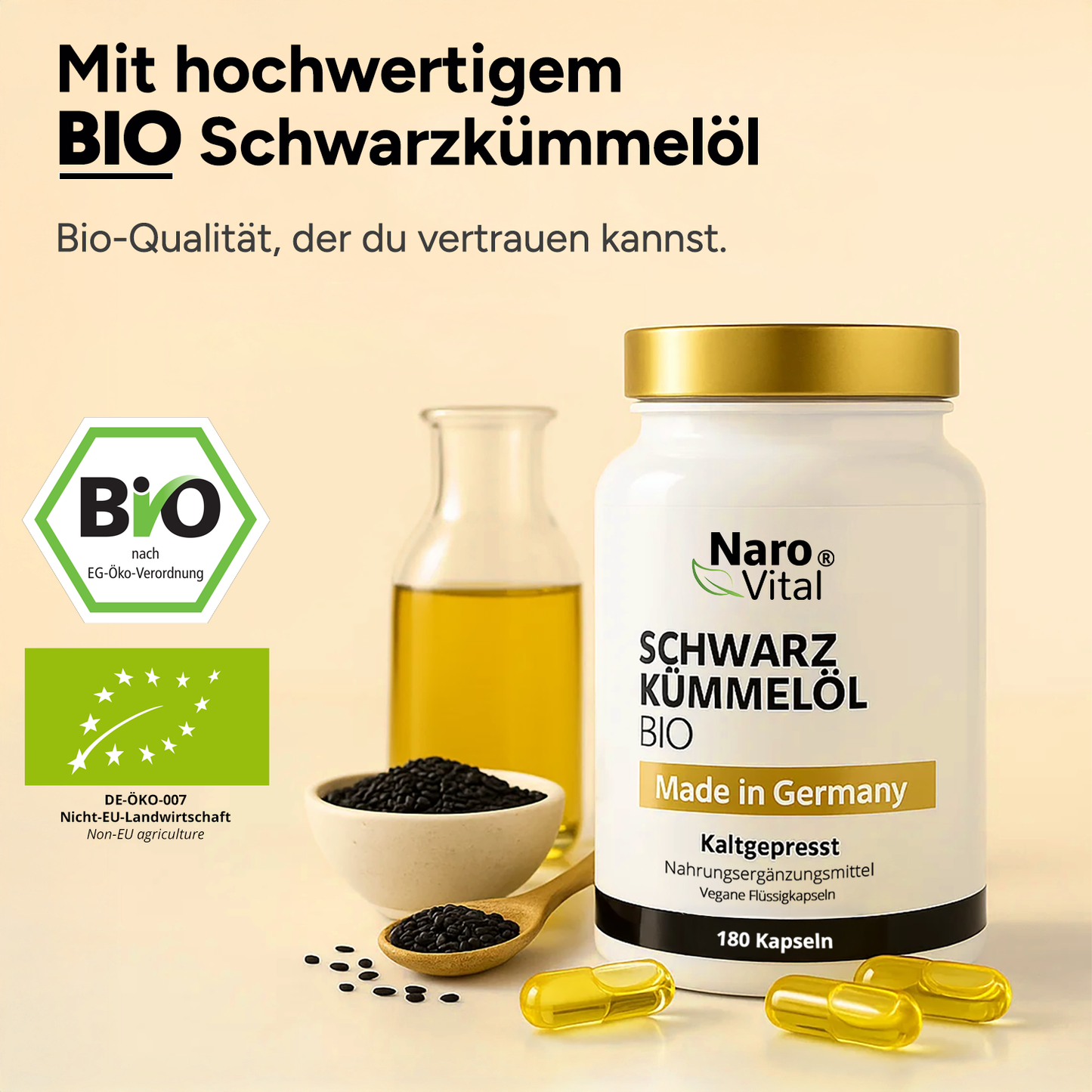 Bio Schwarzkümmelöl Kapseln