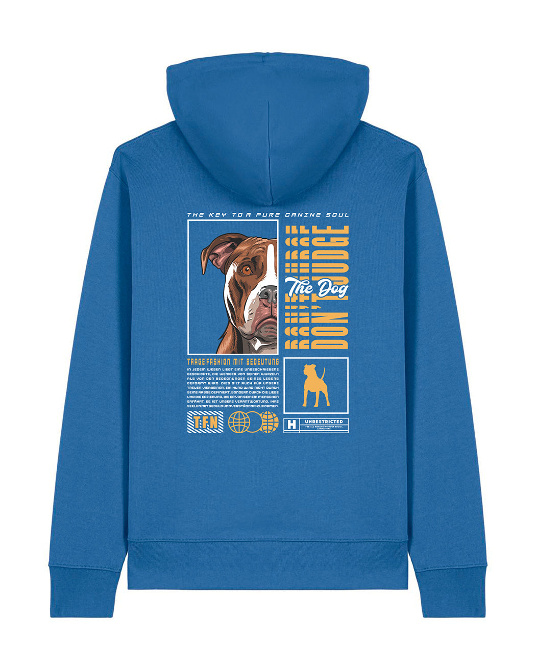 "Don't judge the dog" Unisex Hoodie (Staffordshire Terrier)