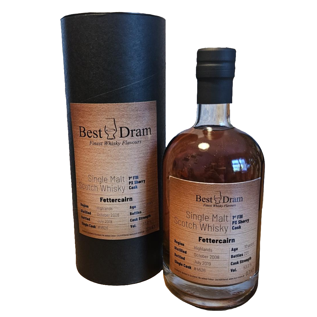 Fettercairn 10 2008/2019 - Best Dram - First Fill PX Sherry Barrel #4626