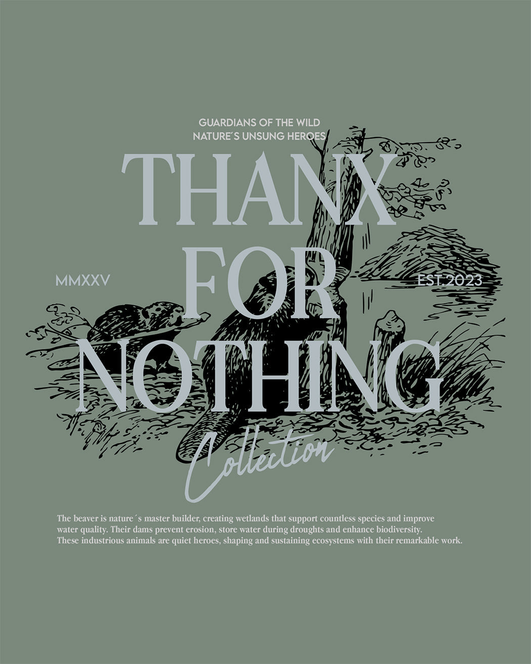 "Guardians of the Wild: Beaver" Unisex Sweater