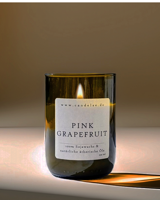 Pink Grapefruit Duftkerze von Candelae - Handgefertigt mit natürlichen Zutaten