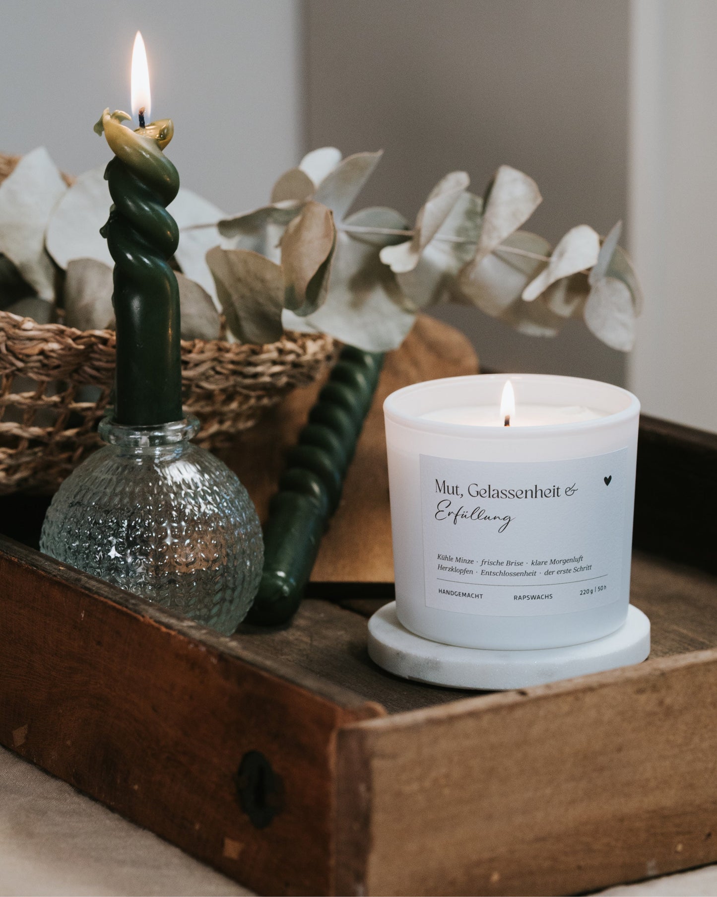 Mut, Gelassenheit und Erfüllung · Duftkerze