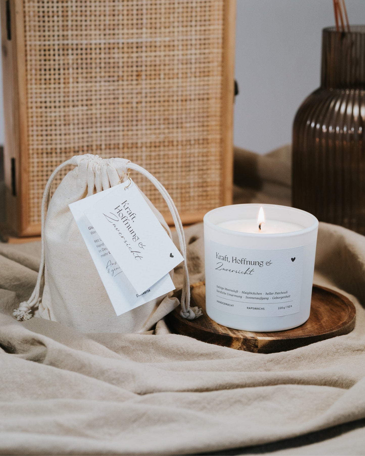 Kraft, Hoffnung und Zuversicht · Duftkerze