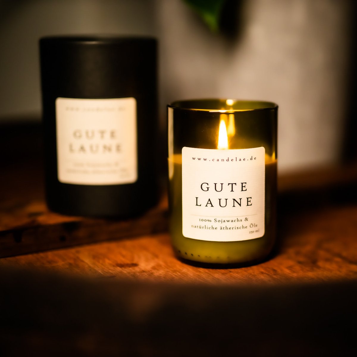 Gute Laune – Duftkerze aus Sojawachs mit frischen Zitrusnoten für positive Energie
