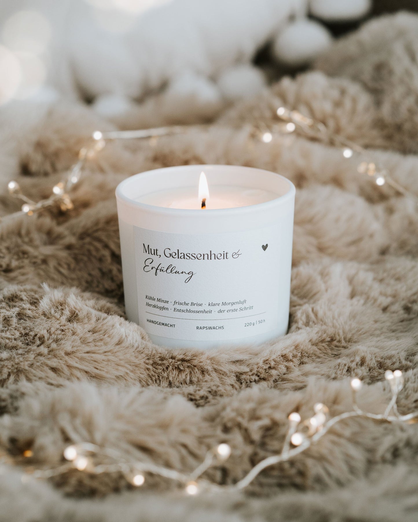 Mut, Gelassenheit und Erfüllung · Duftkerze