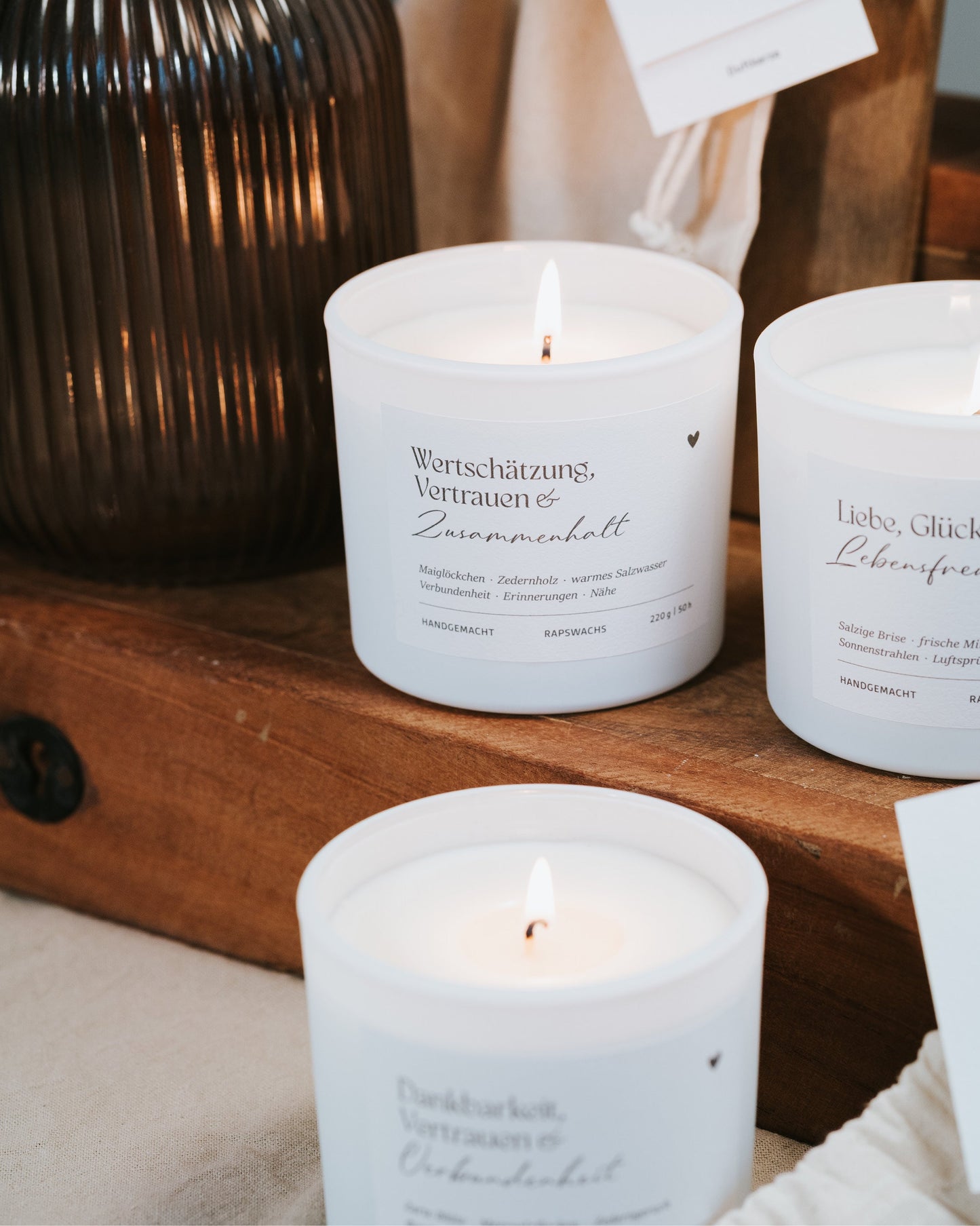 Wertschätzung, Vertrauen und Zusammenhalt · Duftkerze