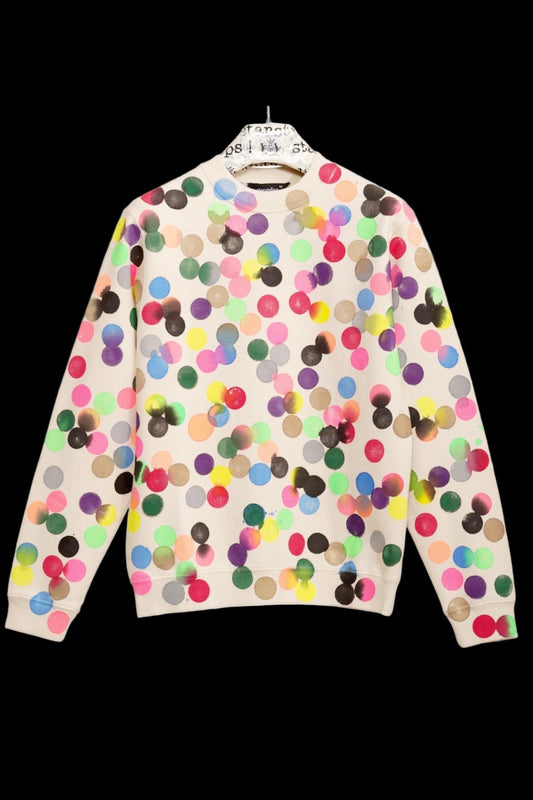 Handstamped Points Allover Sweater