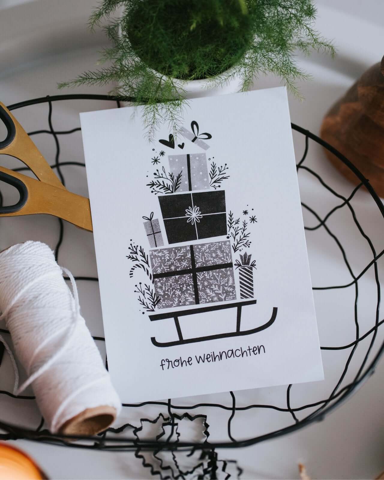 Frohe Weihnachten · Postkarte