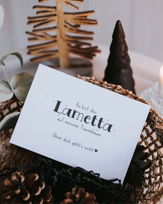 Lametta auf meinem Baum · Postkarte