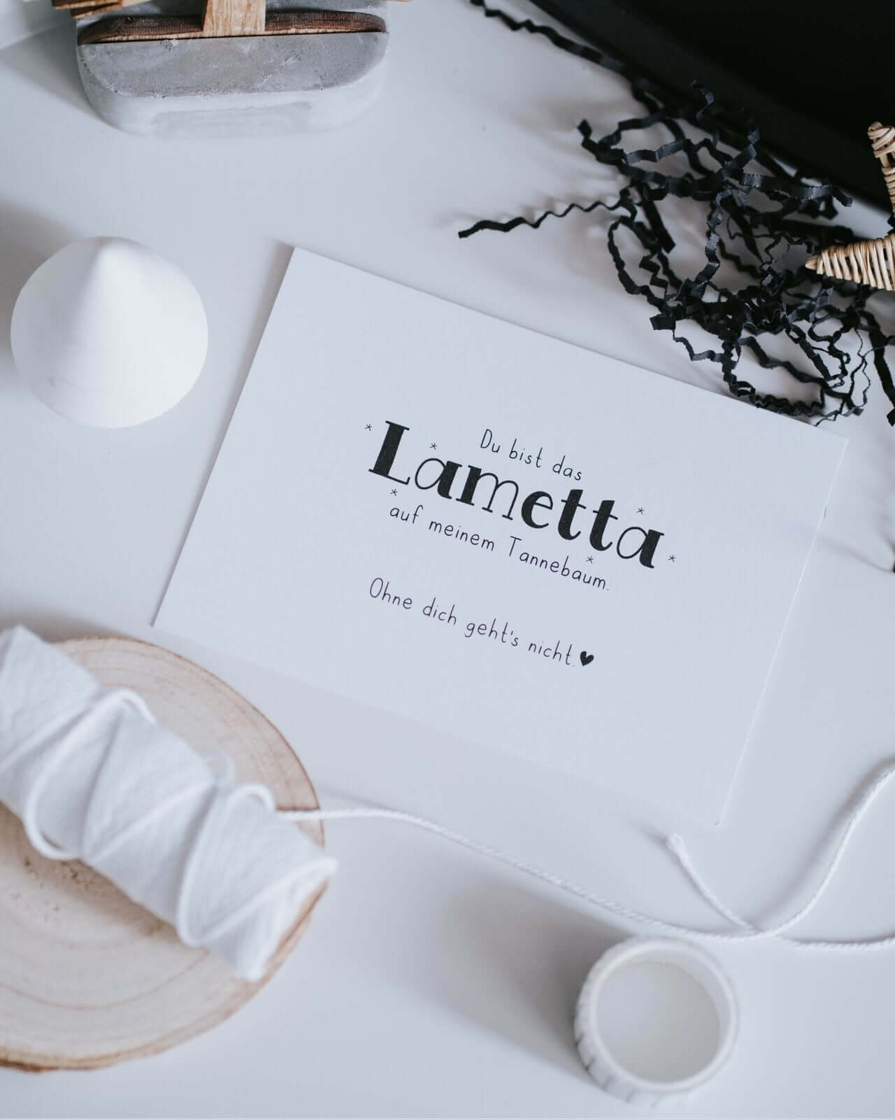 Lametta auf meinem Baum · Postkarte