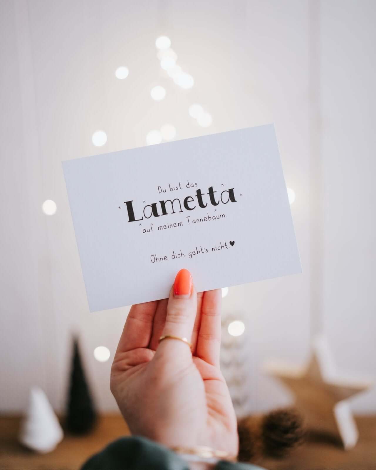 Lametta auf meinem Baum · Postkarte