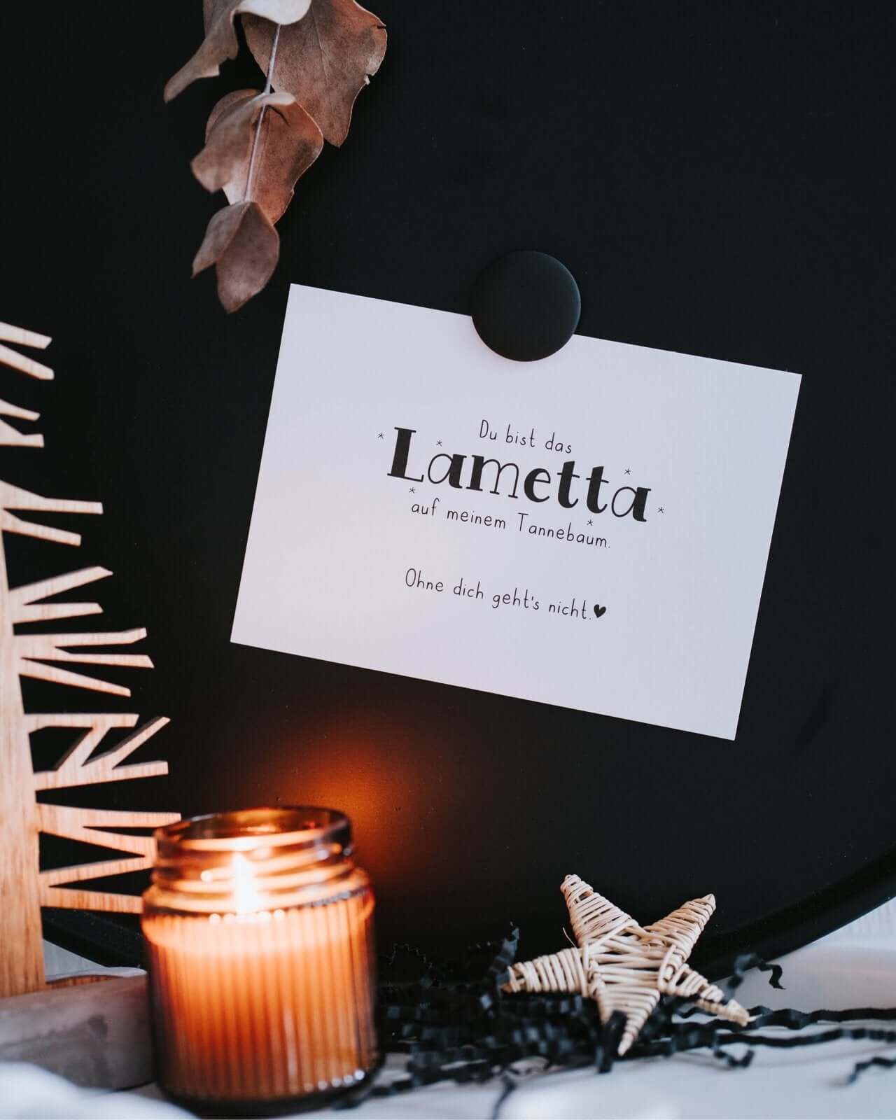 Lametta auf meinem Baum · Postkarte