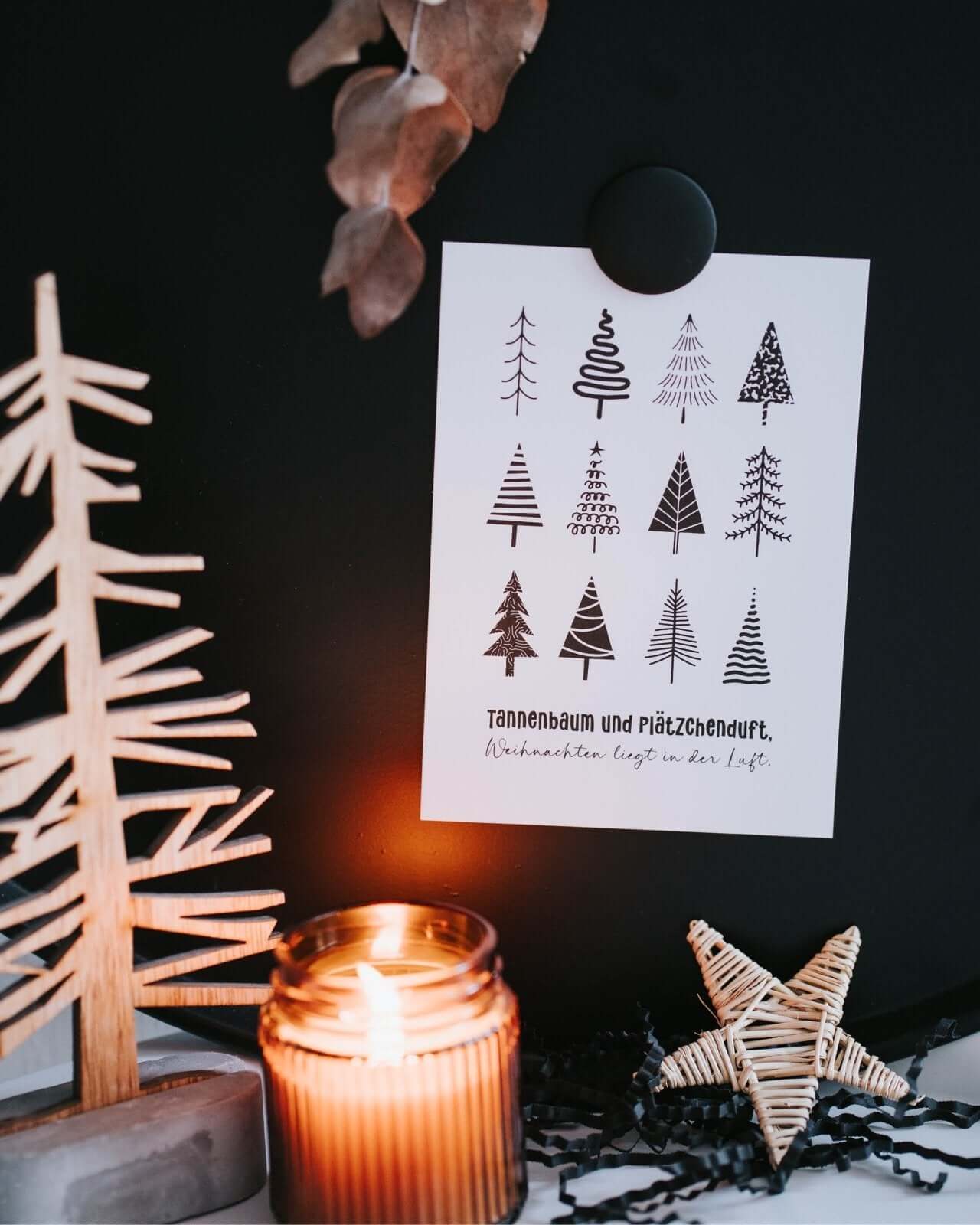 Tannenbaum und Plätzchenduft · Postkarte