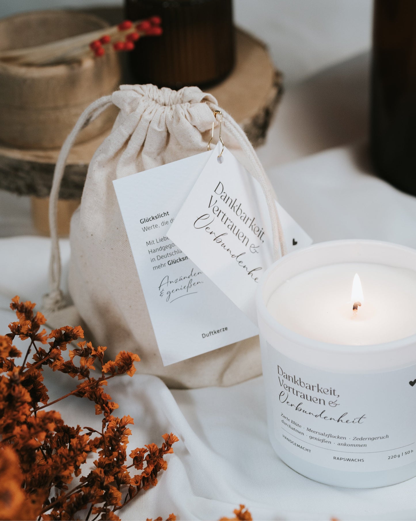 Dankbarkeit, Vertrauen und Verbundenheit · Duftkerze