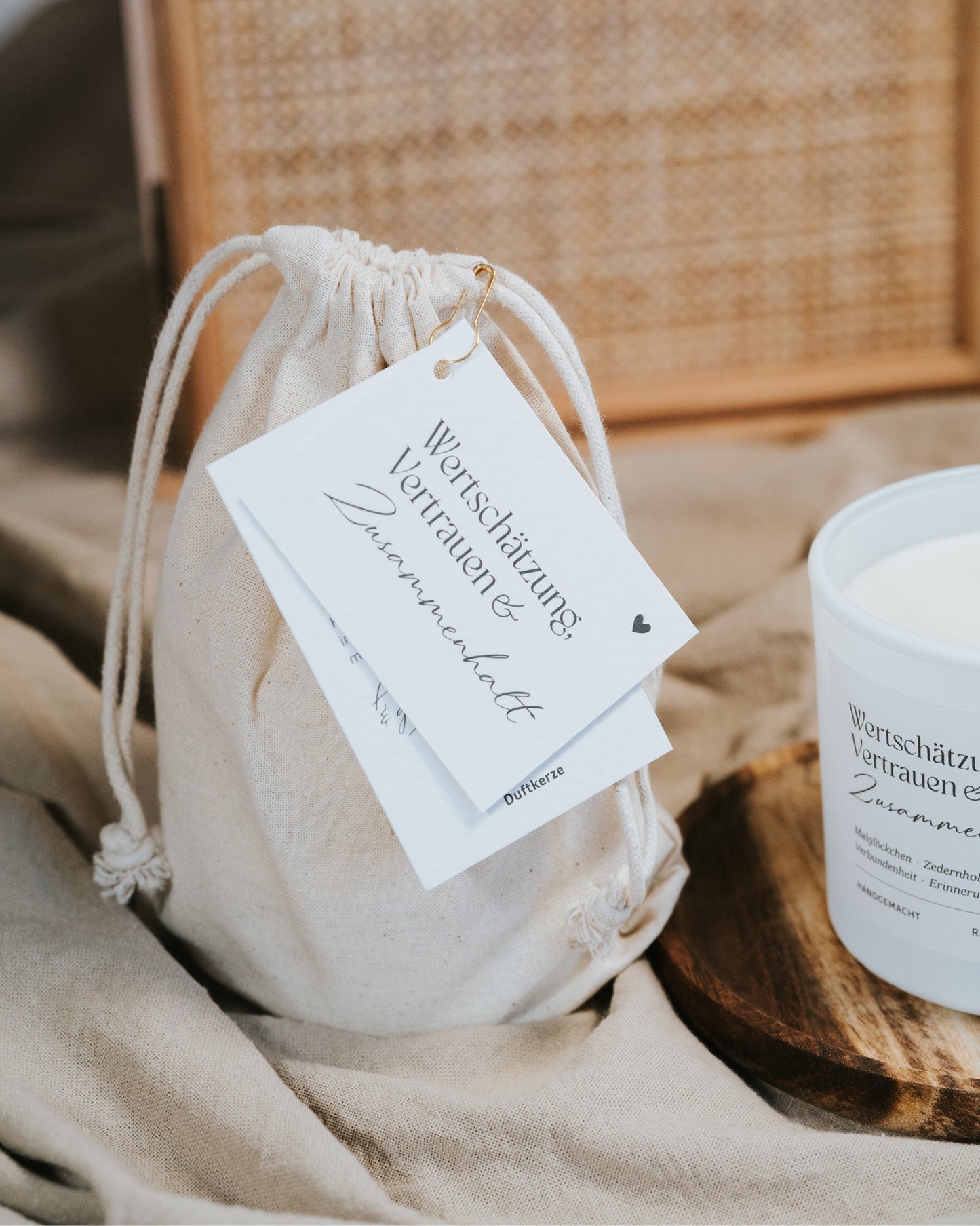Wertschätzung, Vertrauen und Zusammenhalt · Duftkerze