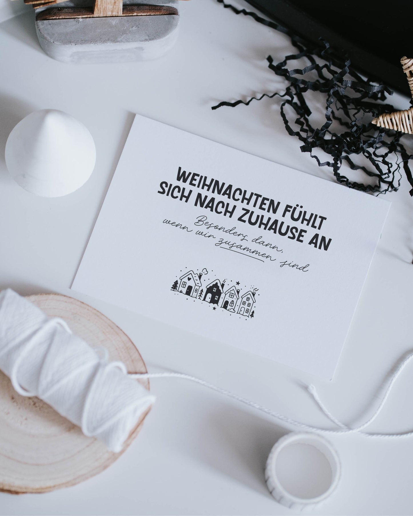 Weihnachten Zuhause · Postkarte