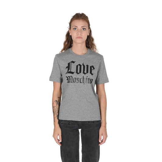 Love Moschino - Love Moschino Damen T-Shirt W 4 H06 33 M 3876 B499 MEL.MITTELGRAU