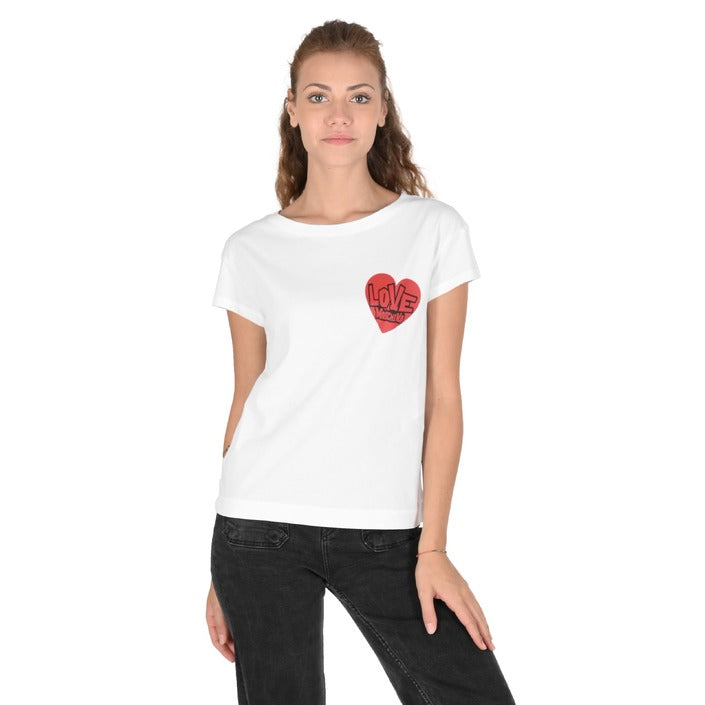 Love Moschino - Love Moschino Damen T-Shirt W 4 F30 3G M 3876 A00 OPTICAL WHITE