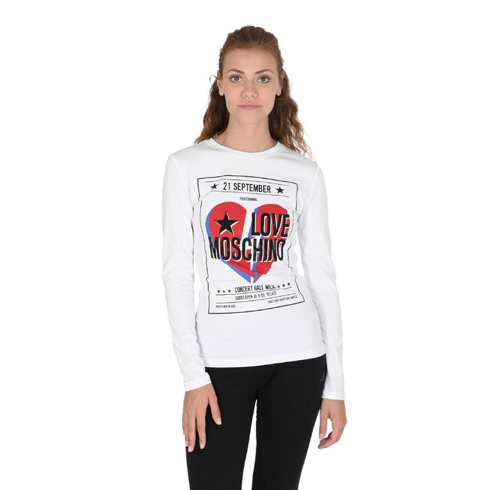 Love Moschino - Love Moschino Damen T-Shirt W 4 G52 15 E 1951 A00 OPTICAL WHITE