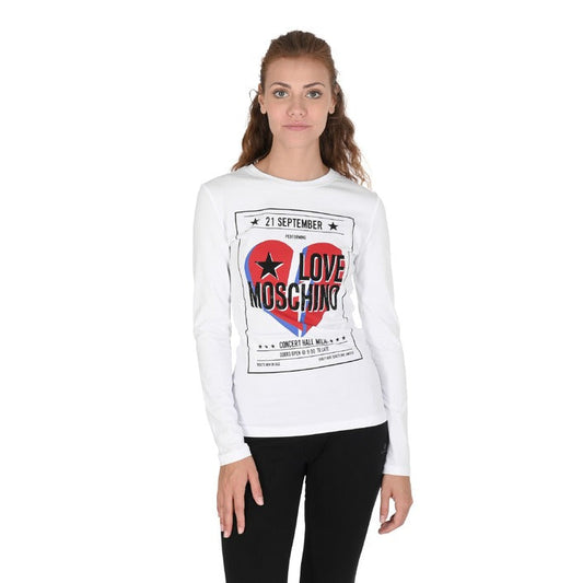 Love Moschino - Love Moschino Damen T-Shirt W 4 G52 15 E 1951 A00 OPTICAL WHITE