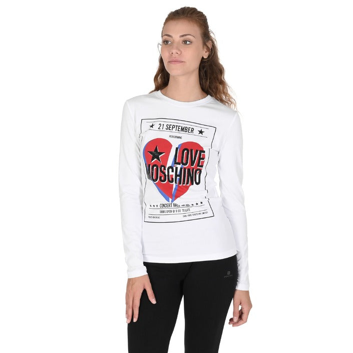 Love Moschino - Love Moschino Damen T-Shirt W 4 G52 15 E 1951 A00 OPTICAL WHITE