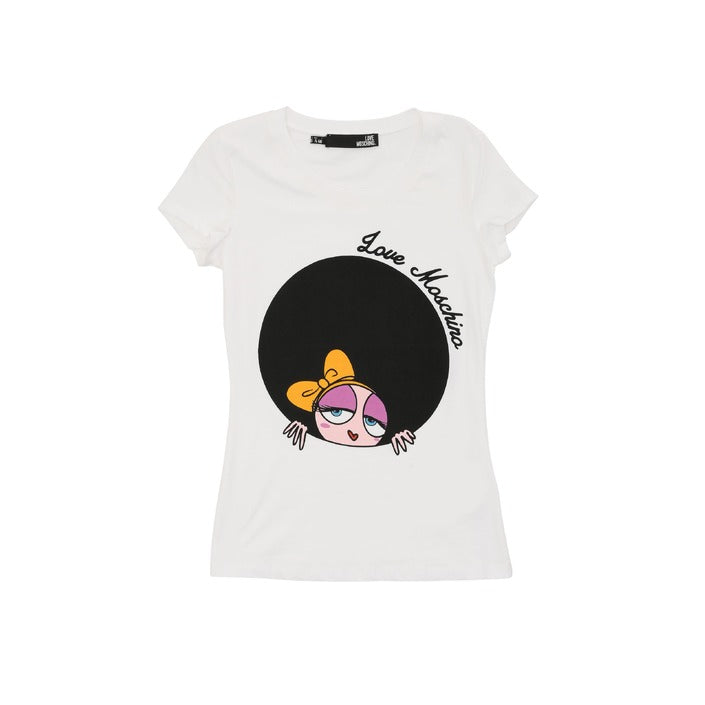 Love Moschino - Love Moschino Damen T-Shirt W 4 B19 4Z E 2065 A00 OPTICAL WHITE