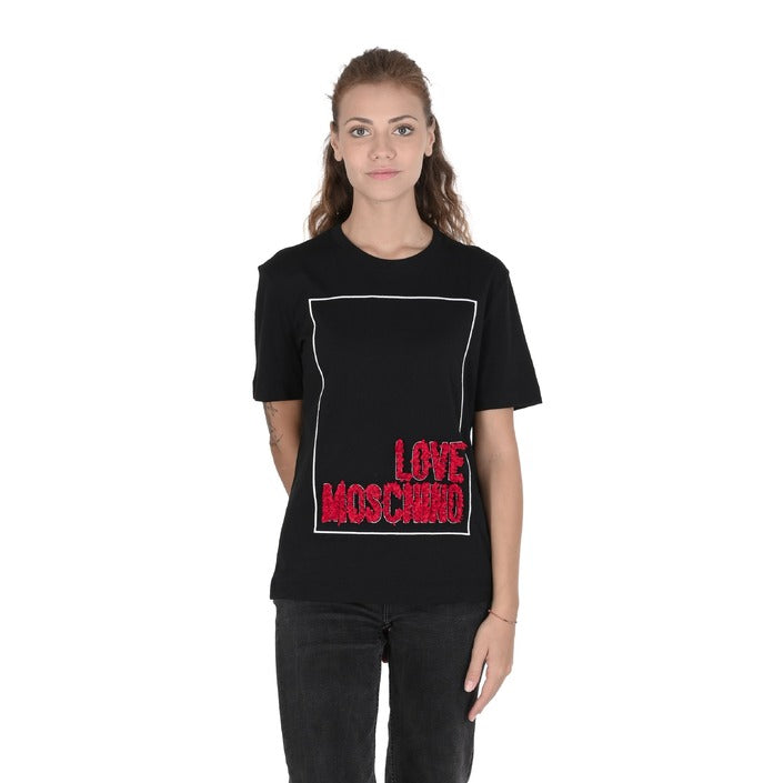 Love Moschino - Love Moschino Damen T-Shirt W 4 H06 14 M 3517 C74 BLACK