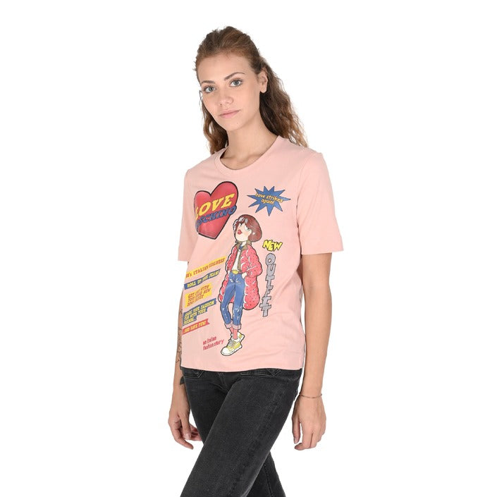 Love Moschino - Love Moschino Damen T-Shirt W 4 F15 3D M 3876 M12 POWDER PINK