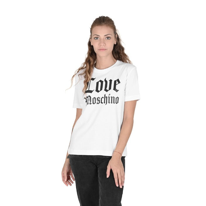 Love Moschino - Love Moschino Damen T-Shirt W 4 H06 33 M 3876 A00 OPTICAL WHITE