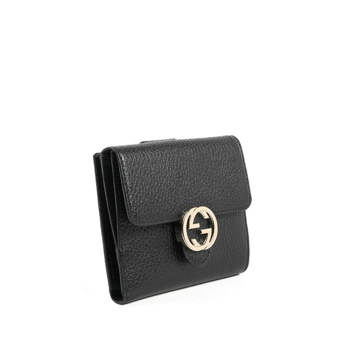 Gucci - Gucci Kleine Lederbrieftasche mit Ineinandergreifendem Logo 615525 CAO0G 1000