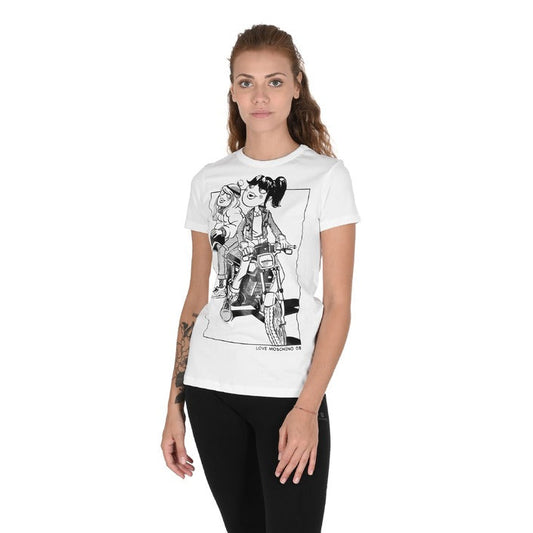 Love Moschino - Love Moschino Damen T-Shirt W 4 F73 1V M 3876 A00 OPTICAL WHITE