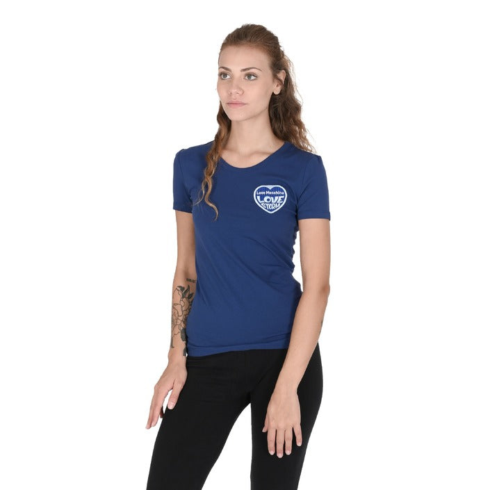 Love Moschino - Love Moschino Damen T-Shirt W 4 H19 80 E 1951 Y57 BLUE
