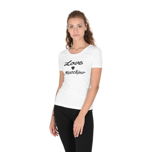 Love Moschino - Love Moschino Damen T-Shirt W 4 H19 28 E 1951 A00 OPTICAL WHITE