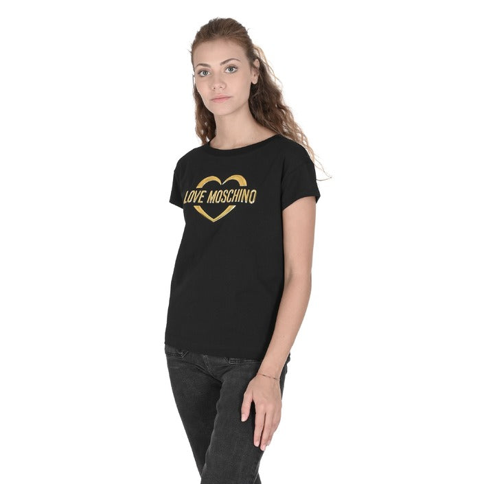Love Moschino - Love Moschino Damen T-Shirt W 4 F30 2R E 1951 C74 BLACK