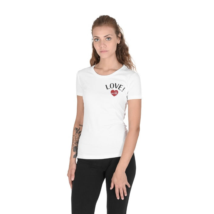 Love Moschino - Love Moschino Damen T-Shirt W 4 H19 12 E 1951 A00 OPTICAL WHITE