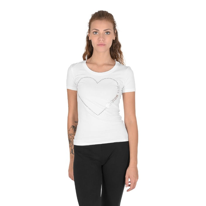 Love Moschino - Love Moschino Damen T-Shirt W 4 H19 09 E 2264 A00 OPTICAL WHITE