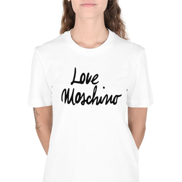Love Moschino - Love Moschino Damen T-Shirt W 4 H06 18 M 3876 A00 OPTICAL WHITE