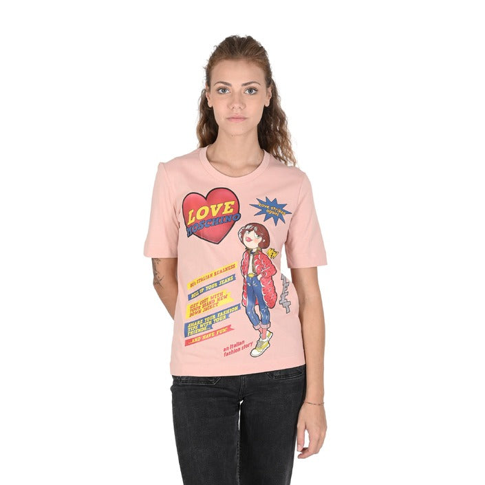 Love Moschino - Love Moschino Damen T-Shirt W 4 F15 3D M 3876 M12 POWDER PINK