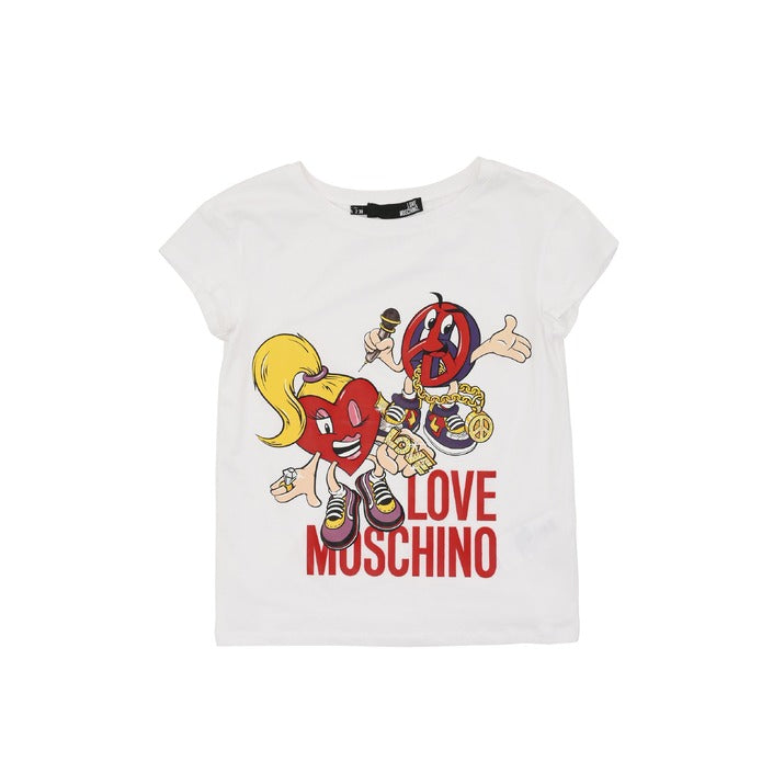 Love Moschino - Love Moschino Damen T-Shirt W 4 F30 1M E 2065 A00 OPTICAL WHITE