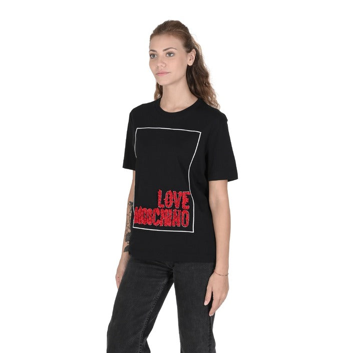 Love Moschino - Love Moschino Damen T-Shirt W 4 H06 14 M 3517 C74 BLACK