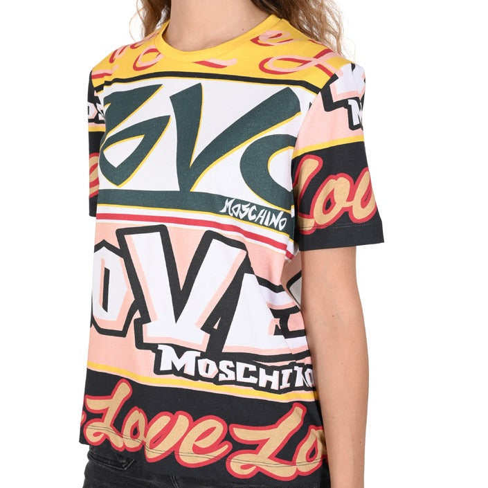 Love Moschino - Love Moschino Damen T-Shirt W 4 H06 30 M 3876 4031 MULTILOGHI