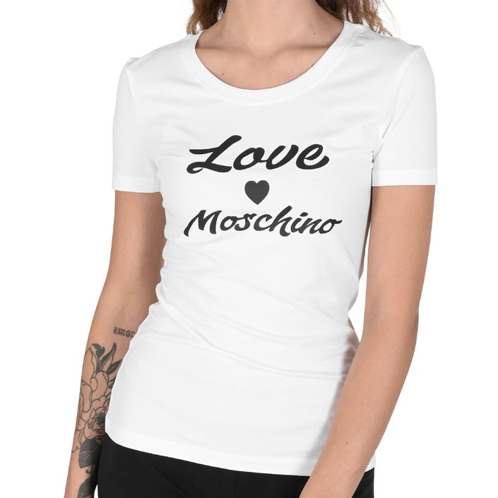 Love Moschino - Love Moschino Damen T-Shirt W 4 H19 28 E 1951 A00 OPTICAL WHITE