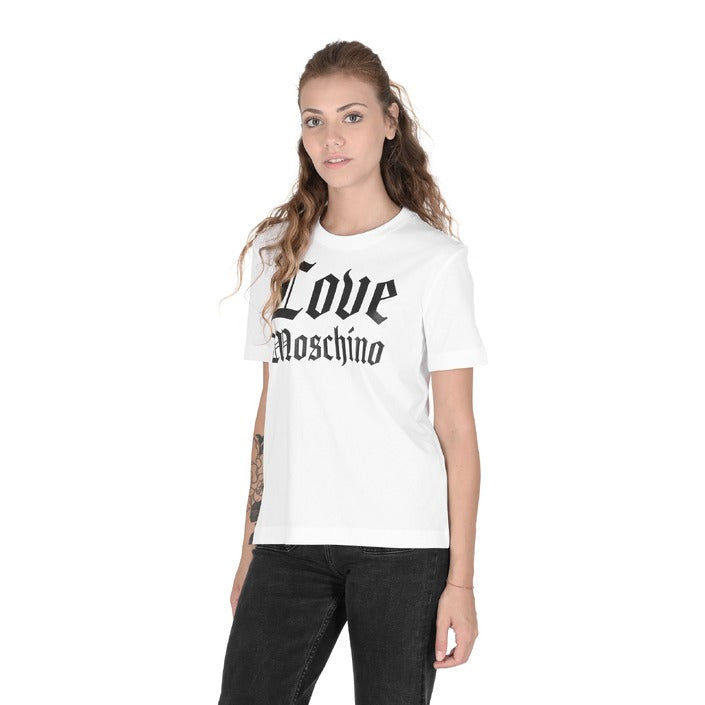 Love Moschino - Love Moschino Damen T-Shirt W 4 H06 33 M 3876 A00 OPTICAL WHITE