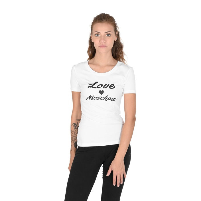 Love Moschino - Love Moschino Damen T-Shirt W 4 H19 28 E 1951 A00 OPTICAL WHITE