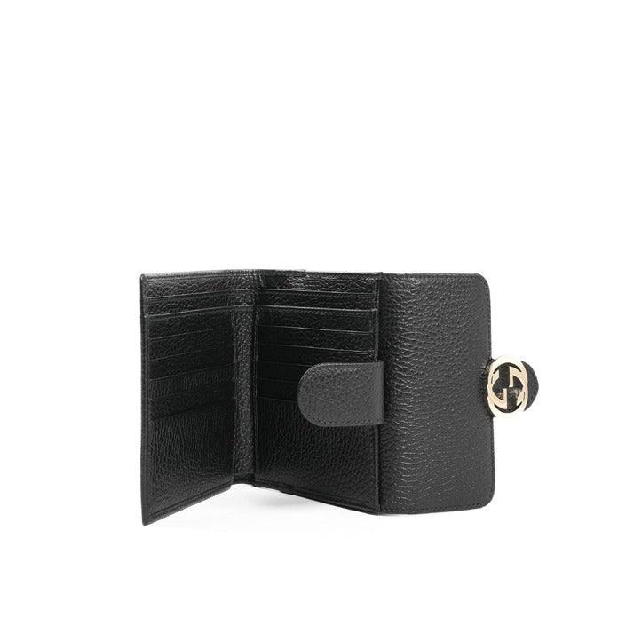 Gucci - Gucci Kleine Lederbrieftasche mit Ineinandergreifendem Logo 615525 CAO0G 1000