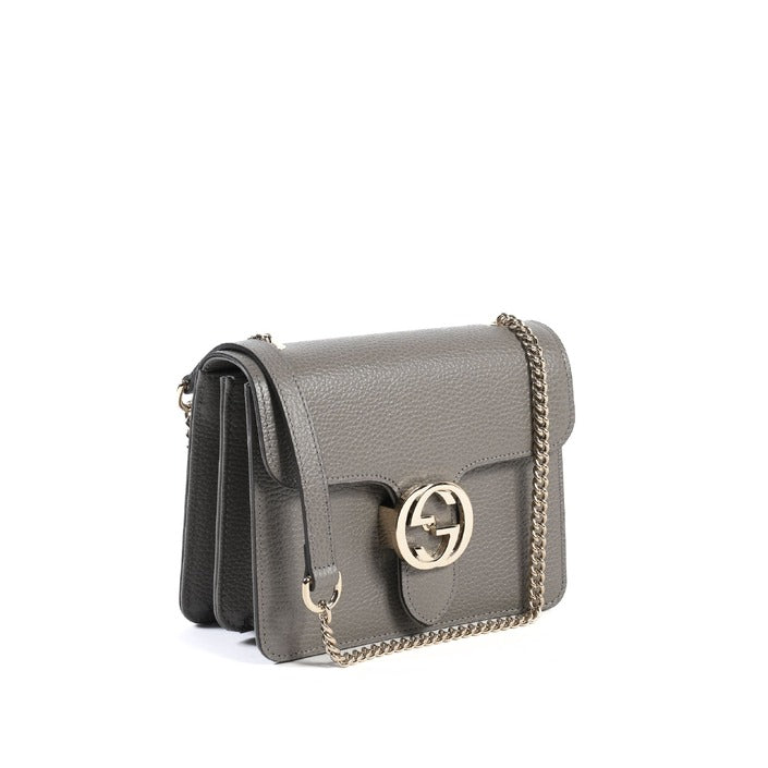 Gucci - Gucci Ledertasche mit Kette und Eingewebtem Logo 510304 CAO0G 1226