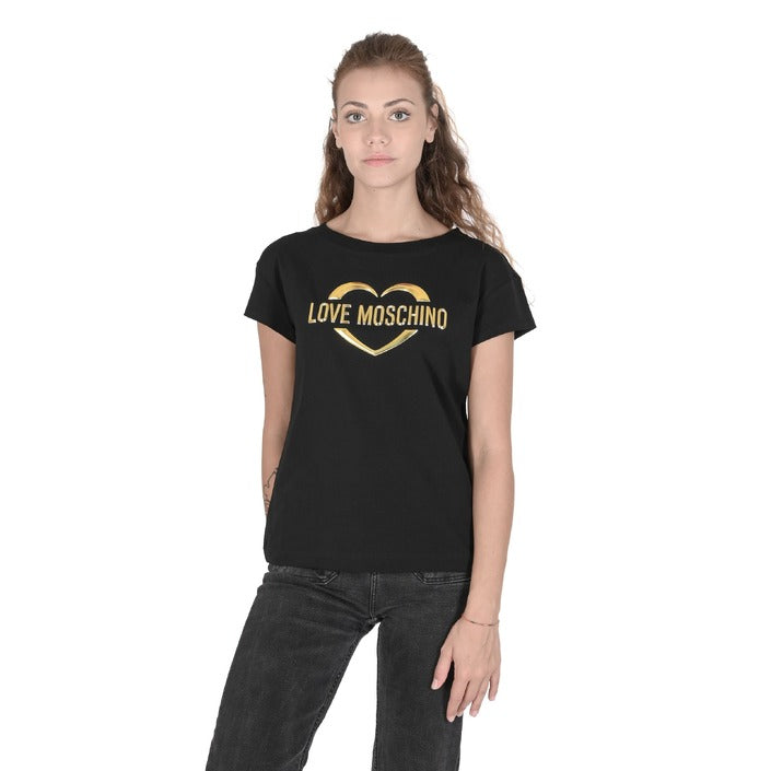 Love Moschino - Love Moschino Damen T-Shirt W 4 F30 2R E 1951 C74 BLACK