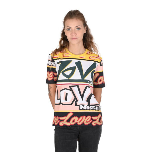Love Moschino - Love Moschino Damen T-Shirt W 4 H06 30 M 3876 4031 MULTILOGHI