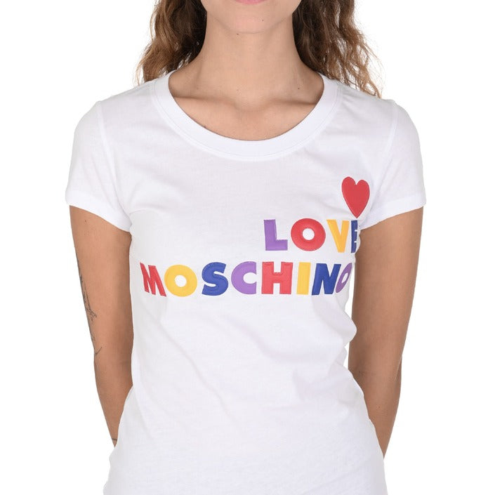 Love Moschino - Love Moschino Damen T-Shirt W 4 B19 5B M 4083 A00 OPTICAL WHITE