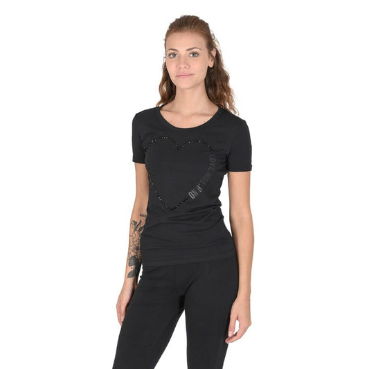 Love Moschino - Love Moschino Damen T-Shirt W 4 H19 09 E 2264 C74 BLACK